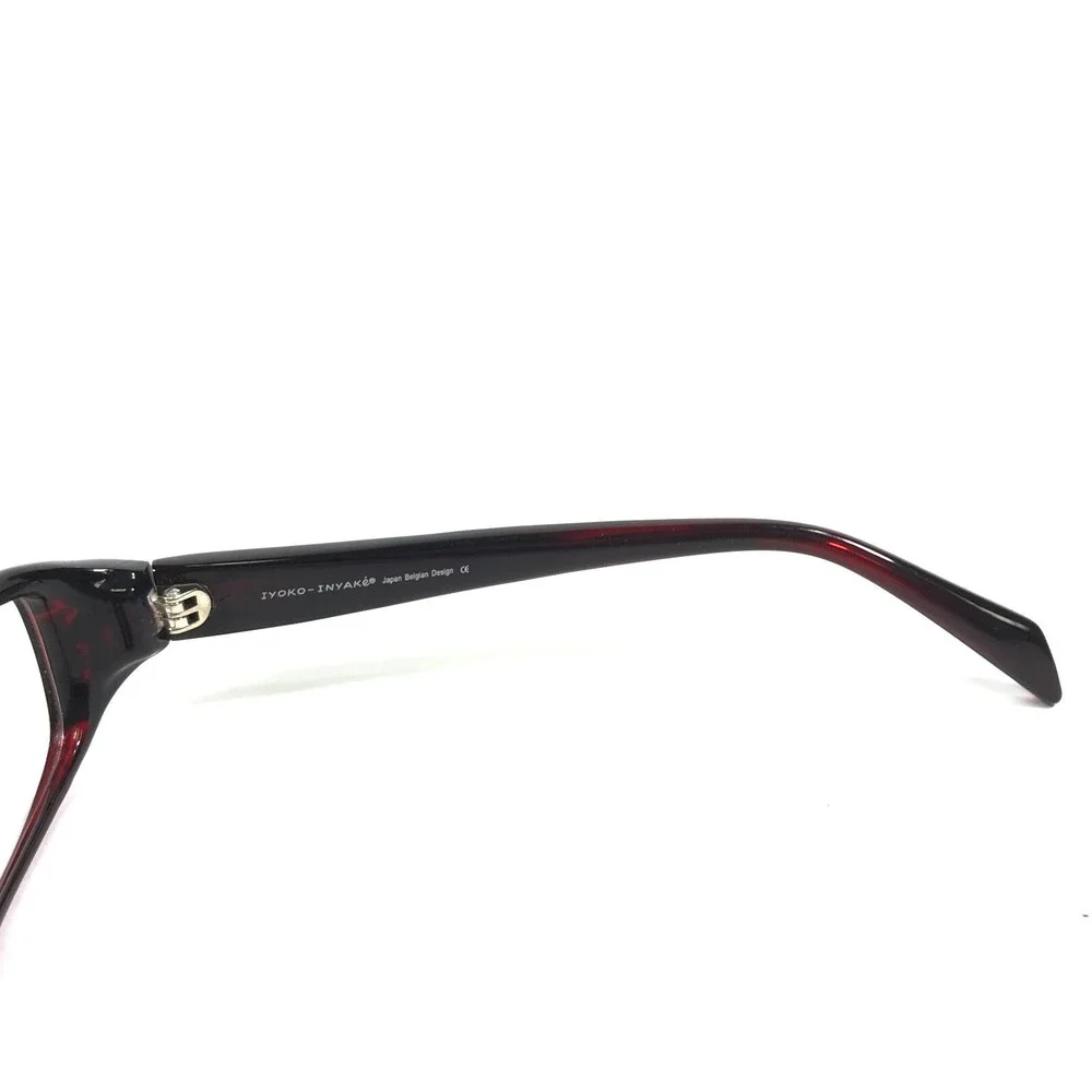 Iyoko-Inyake Eyeglasses Frames IY 251 Col.8 Red Rectangular Full Rim 53-16-140